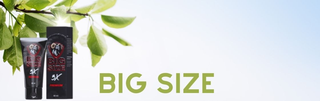 Big Size  je dodatak preani koji ima za cilj promicanje rasta mišića i muške virilnosti, često se prodaje muškarcima koji žele povećati svoju snagu i seksualne performanse.