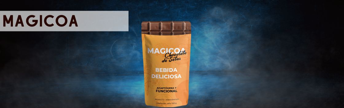 Magicoa : Ein Schlankpulver mit einem vor und nach m Bild s Körpers einer Frau, das die dramatischen Gewichtsverlustergebnisse zeigt.